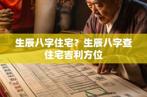 生辰八字住宅？生辰八字查住宅吉利方位