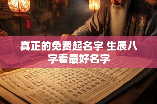 真正的免费起名字 生辰八字看最好名字