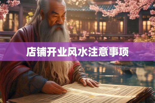 店铺开业风水注意事项