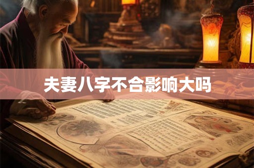 夫妻八字不合影响大吗