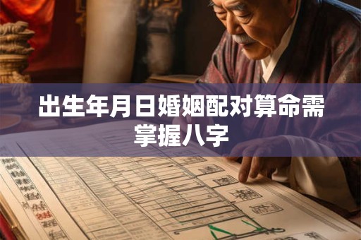 出生年月日婚姻配对算命需掌握八字