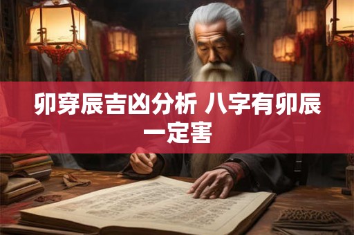 卯穿辰吉凶分析 八字有卯辰一定害