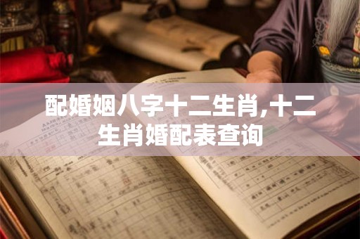 配婚姻八字十二生肖,十二生肖婚配表查询