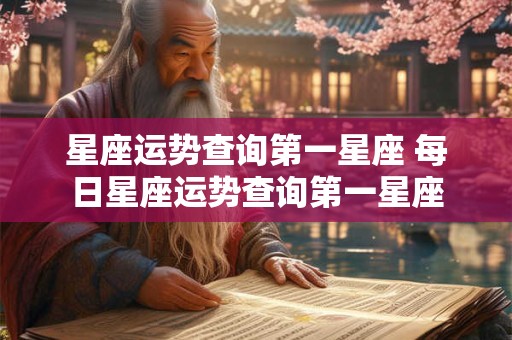 星座运势查询第一星座 每日星座运势查询第一星座