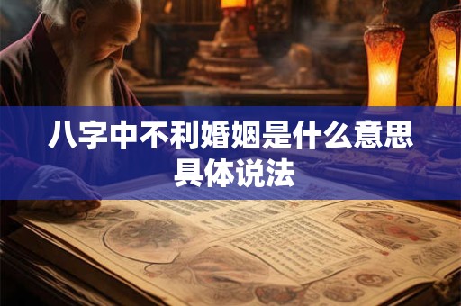 八字中不利婚姻是什么意思 具体说法