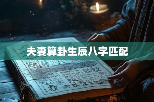 夫妻算卦生辰八字匹配