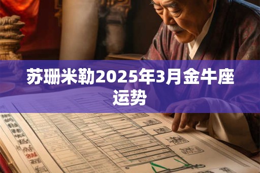 苏珊米勒2025年3月金牛座运势