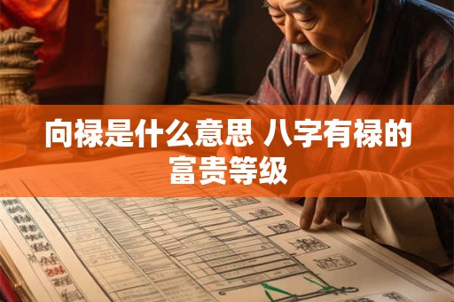 向禄是什么意思 八字有禄的富贵等级
