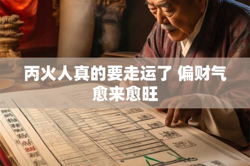 丙火人真的要走运了 偏财气愈来愈旺