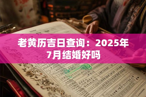 老黄历吉日查询：2025年7月结婚好吗