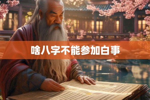 啥八字不能参加白事