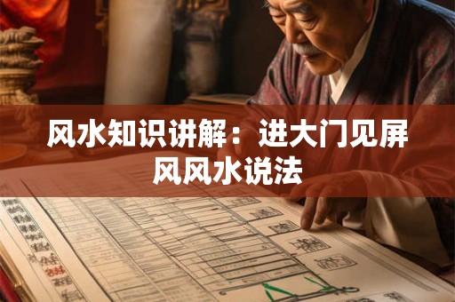 风水知识讲解：进大门见屏风风水说法