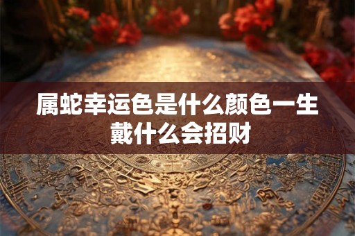 属蛇幸运色是什么颜色一生 戴什么会招财