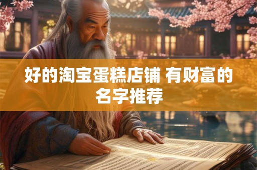 好的淘宝蛋糕店铺 有财富的名字推荐