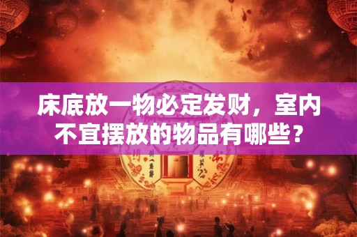 床底放一物必定发财，室内不宜摆放的物品有哪些？