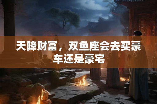 天降财富，双鱼座会去买豪车还是豪宅