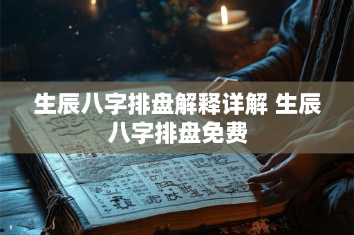 详细阅读:生辰八字排盘解释详解 生辰八字排盘免费 生辰八字排盘解释详解 生辰八字排盘免费