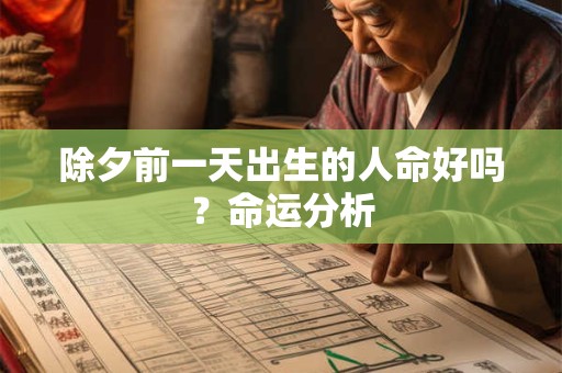 除夕前一天出生的人命好吗？命运分析