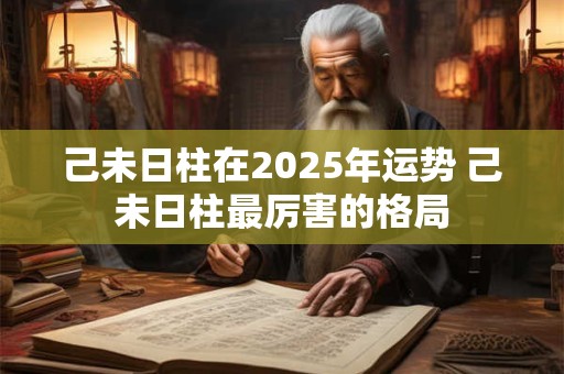 己未日柱在2025年运势 己未日柱最厉害的格局