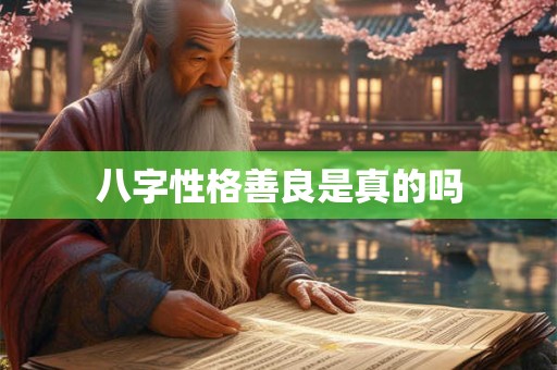 八字性格善良是真的吗