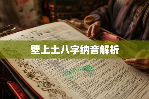 壁上土八字纳音解析