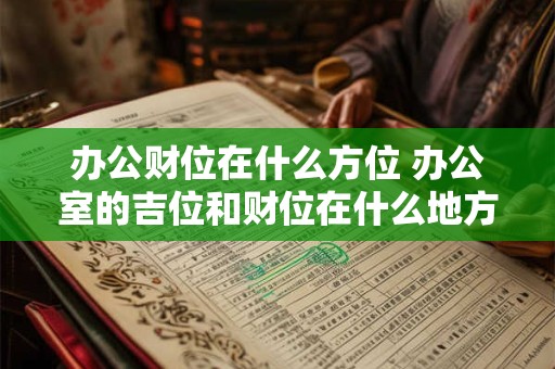 办公财位在什么方位 办公室的吉位和财位在什么地方