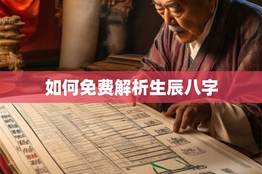 如何免费解析生辰八字
