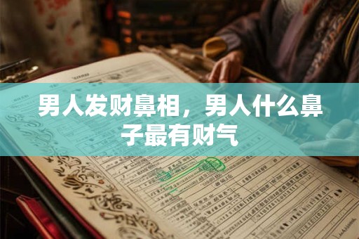 男人发财鼻相，男人什么鼻子最有财气