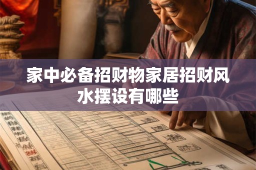 家中必备招财物家居招财风水摆设有哪些