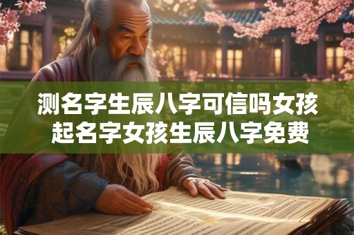 测名字生辰八字可信吗女孩 起名字女孩生辰八字免费测试