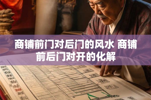 商铺前门对后门的风水 商铺前后门对开的化解