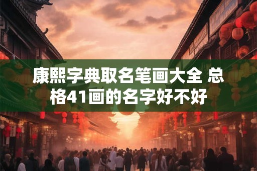 康熙字典取名笔画大全 总格41画的名字好不好