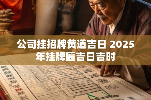 公司挂招牌黄道吉日 2025年挂牌匾吉日吉时