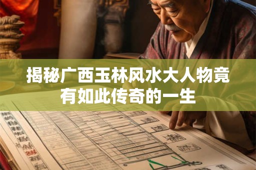 揭秘广西玉林风水大人物竟有如此传奇的一生