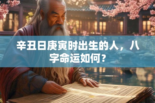 辛丑日庚寅时出生的人，八字命运如何？