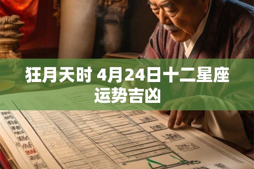 狂月天时 4月24日十二星座运势吉凶