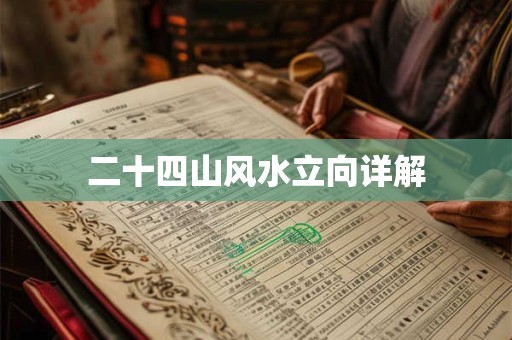 二十四山风水立向详解