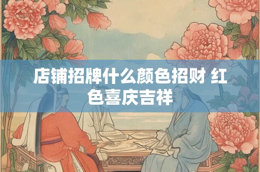 店铺招牌什么颜色招财 红色喜庆吉祥