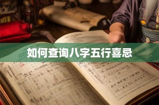 如何查询八字五行喜忌