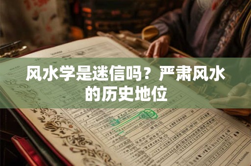 风水学是迷信吗？严肃风水的历史地位