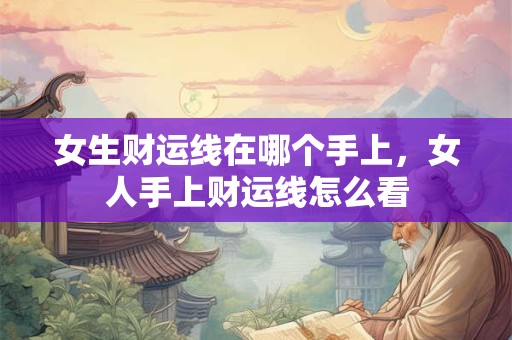 女生财运线在哪个手上，女人手上财运线怎么看