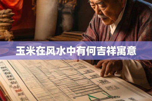 玉米在风水中有何吉祥寓意