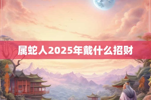 属蛇人2026年戴什么招财
