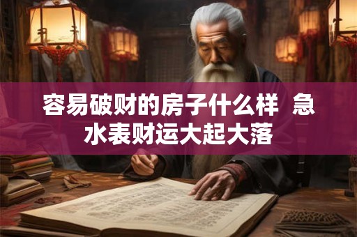 容易破财的房子什么样  急水表财运大起大落
