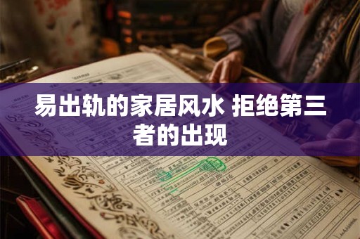 详细阅读:易出轨的家居风水 拒绝第三者的出现 易出轨的家居风水 拒绝第三者的出现