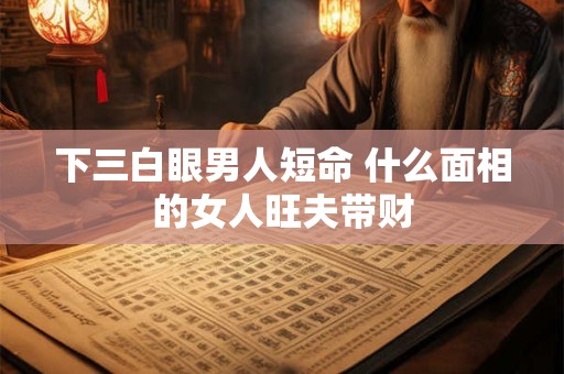 下三白眼男人短命 什么面相的女人旺夫带财