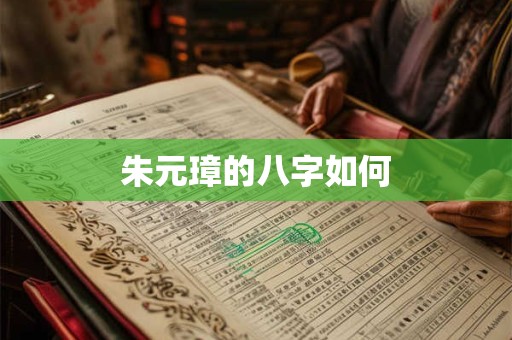 朱元璋的八字如何