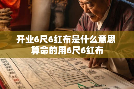 开业6尺6红布是什么意思 算命的用6尺6红布