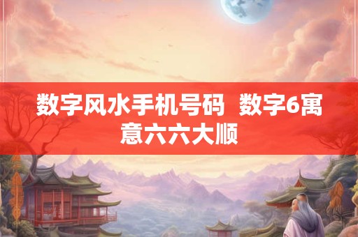 数字风水手机号码  数字6寓意六六大顺
