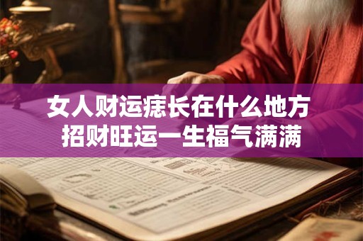 女人财运痣长在什么地方 招财旺运一生福气满满
